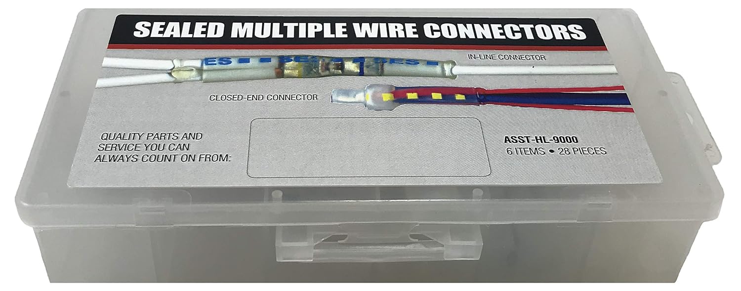 Sherco-Auto (30) Hydralink Sealed Multiple Wire in-Line & Closed-End Butt Connector Starter Assortment Kit - 6 Sizes - Made in USA