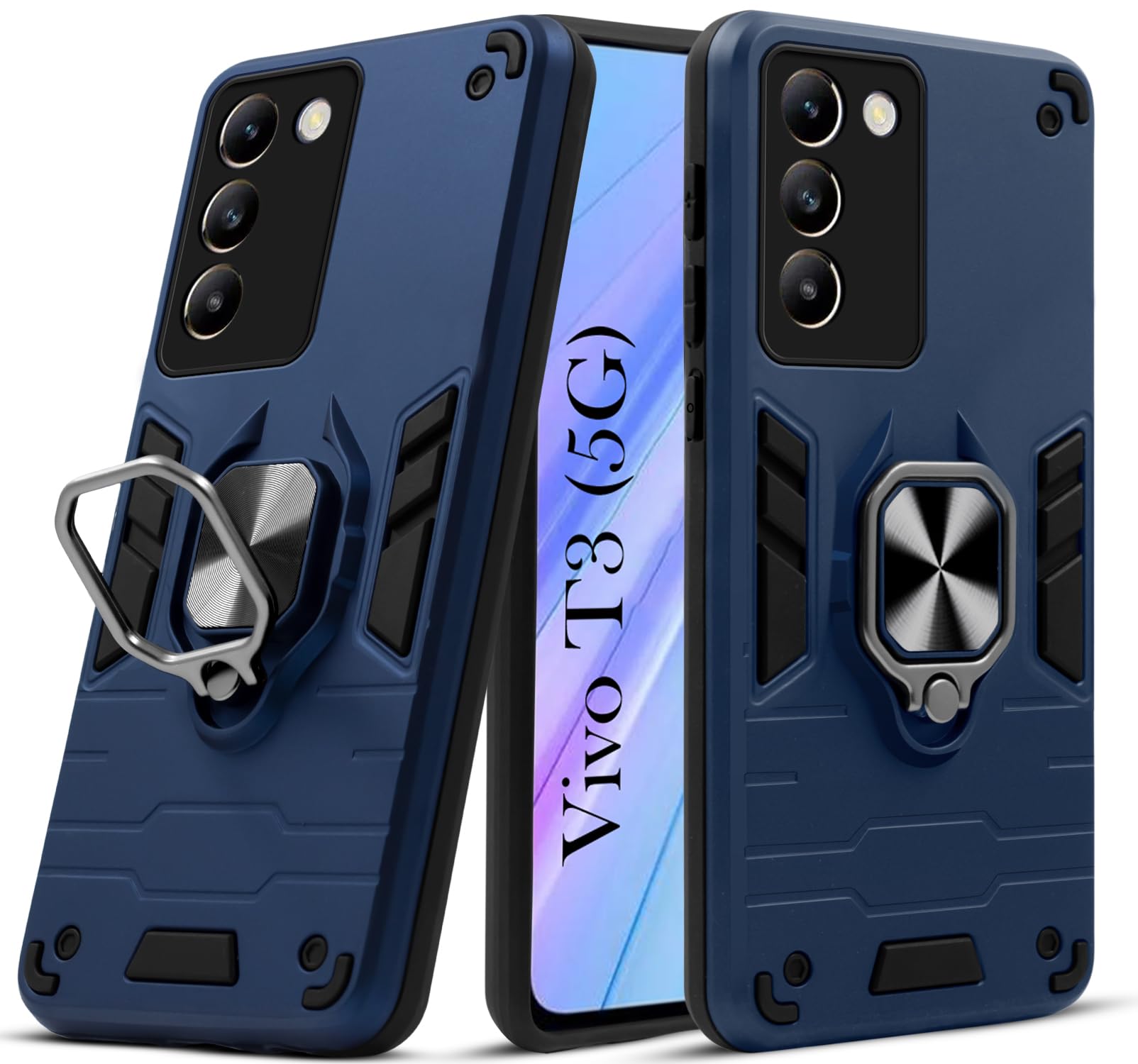 Jkobi Back Cover Case for Vivo T3 5G (Shockproof Polycarbonate Dual Layer Hybrid Armor |Robust Blue) (B0D38YLZ2Y) Amazon Price History, Amazon Price Tracker