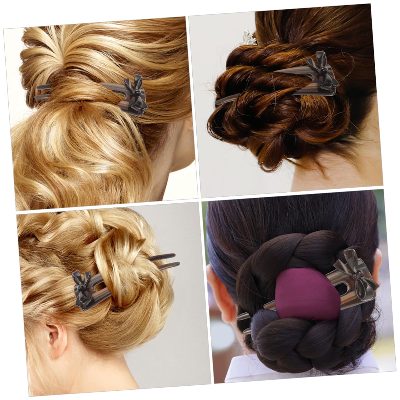 FOMIYES 10stücke U-förmige Haarnadeln Mit Dekorativem Schleifen-design Eleganter Haarschmuck Für Damen Für Hochsteckfrisuren Und Besondere Anlässe