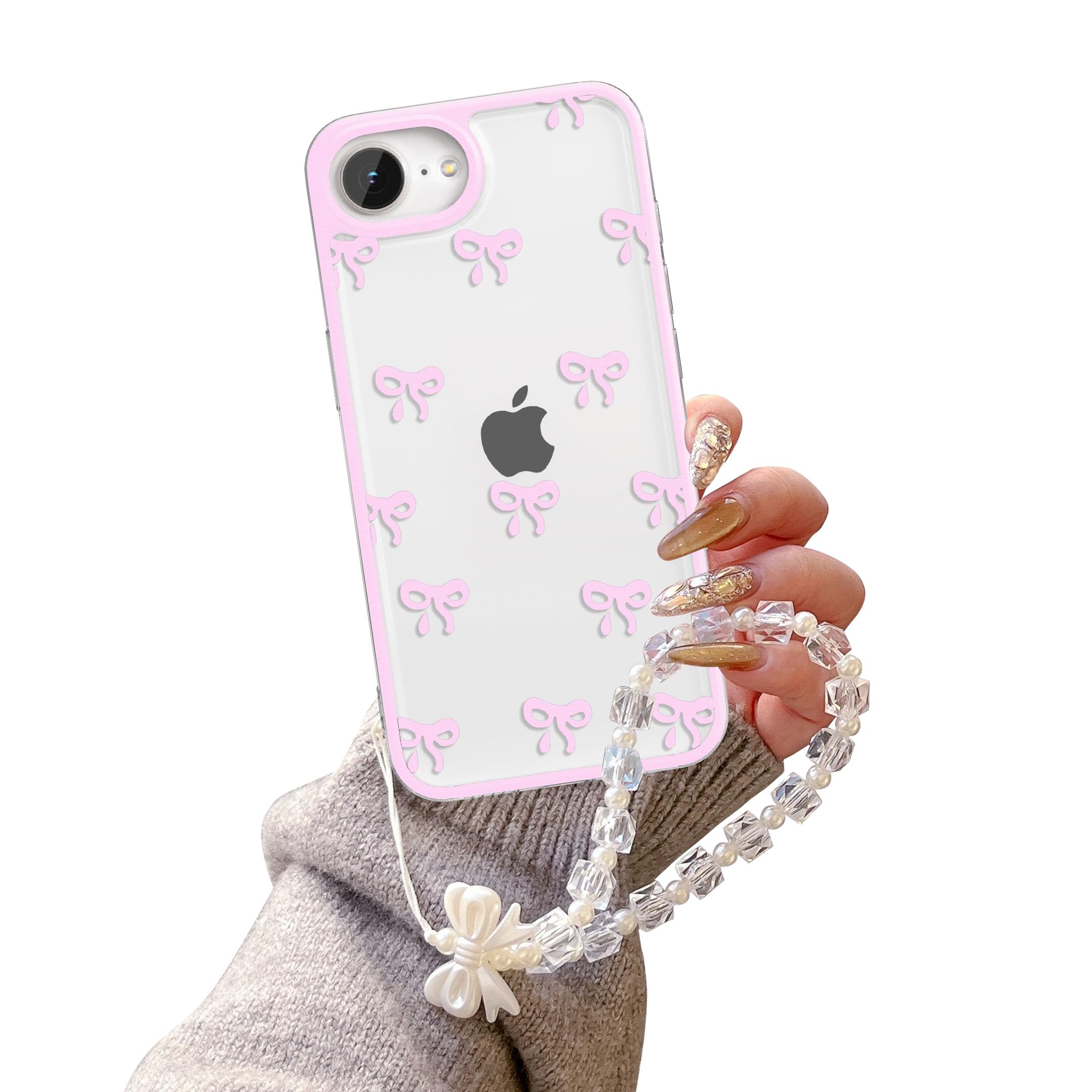 Coque iPhone 16e avec bracelet à breloques le cadeau idéal pour femmes et filles