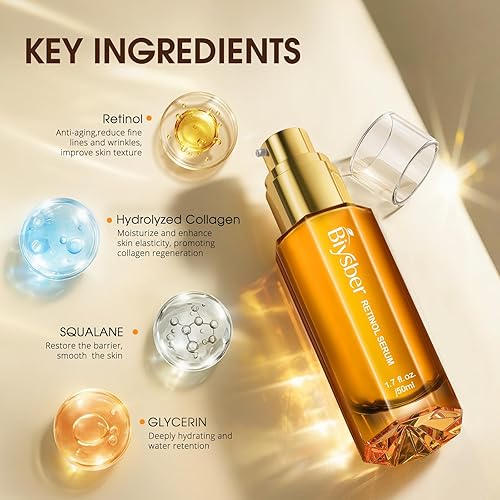 Miniatura 5 de BIYSBER Suero de colágeno con retinol para la cara suero reparador antienvejecimiento y antiarrugas con fórmula Boost Hydration  DíaNoche Facial