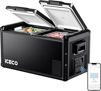 ICECO VL75 ProD 12V Refrigerator, 79 Quart Dual Zone Portable Fridge Freezer