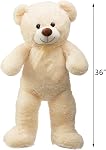 HollyHOME Teddy Bear Stuffed Animal Plush Giant Teddy Bears with Footprints Big Bear 36 inch Beige
