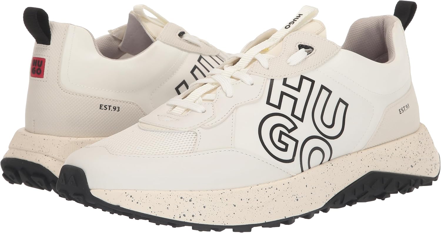Hugo Men's Kane Stacked Logo Nylon Running Sneaker