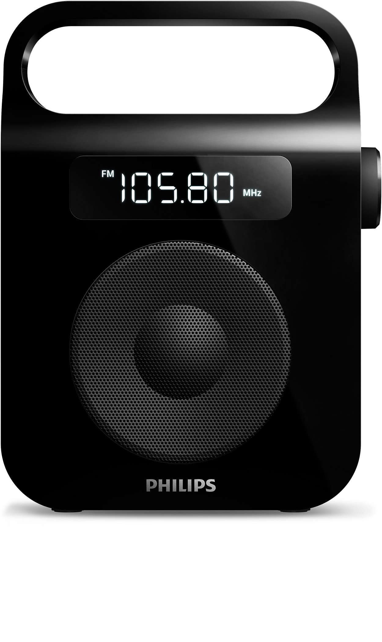 Philips AE2600/12 Portable Radio with LCD Screen Black