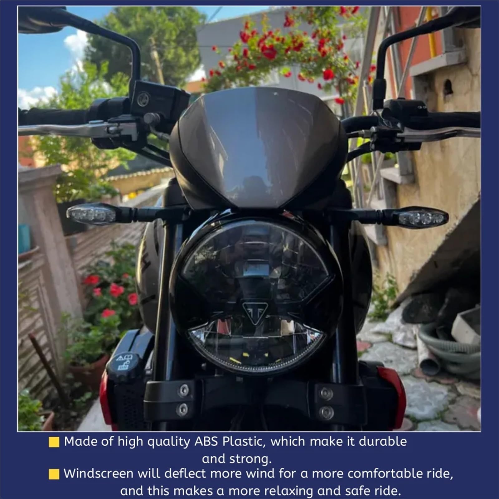 Parabrezza Moto Spoiler Adatto per Trident 660 adatto per Triumph Trident660 2021 2022 2023 Deflettori d'aria per parabrezza anteriore per moto(Carbon Fiber look)