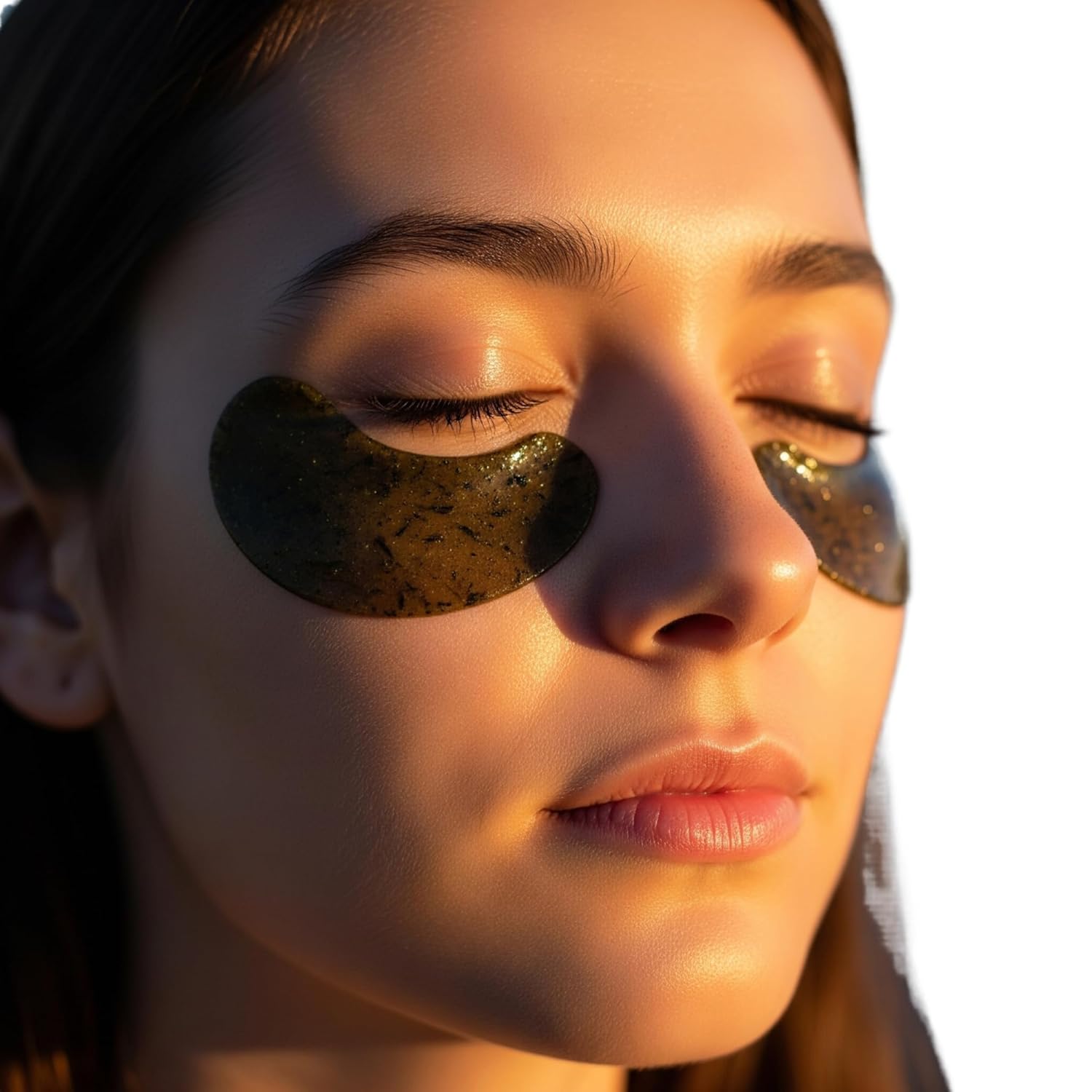 Seaweed Under-Eye Patches From Real Hand-Cut Kelp Leaves. Rejuvenation and Wrinkle Reduction. 12 pairs per pack, enough to use for a month. Made in USA.