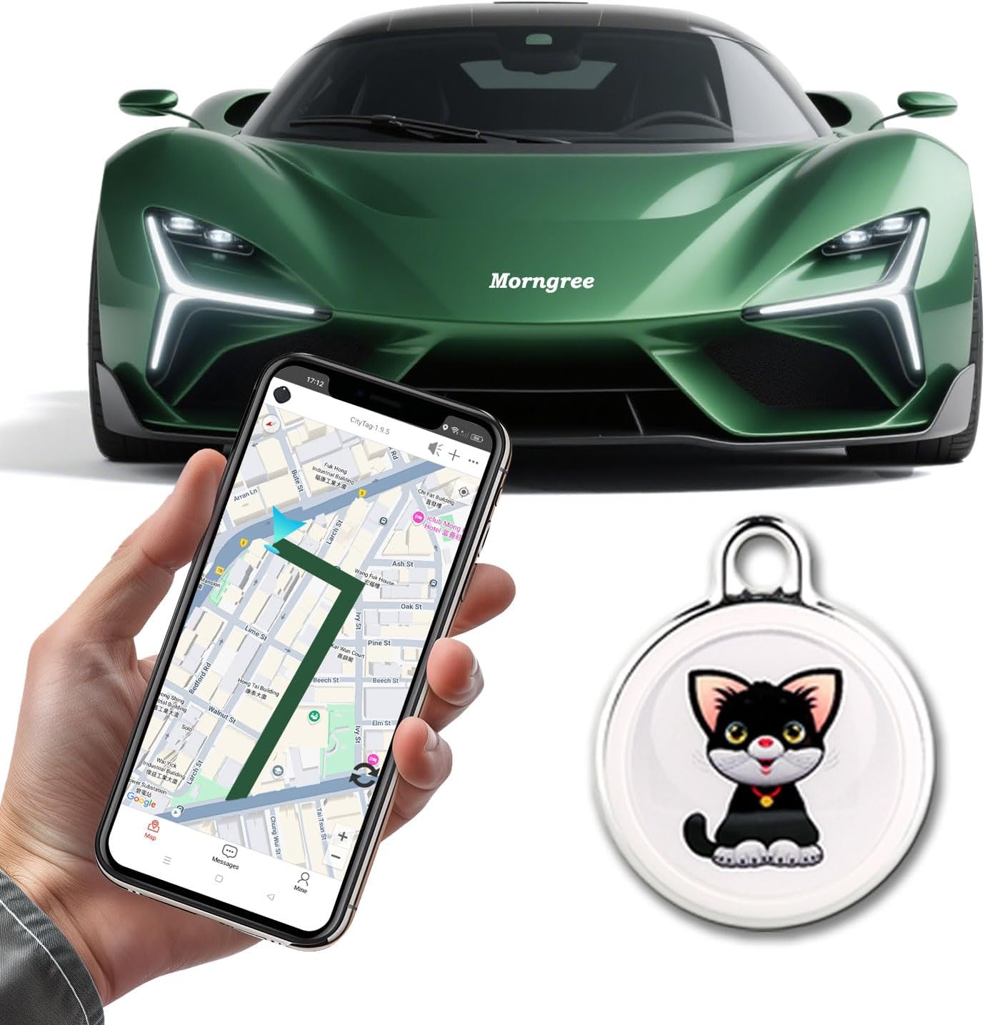 GPS Tracker for Vehicles,Car Portable Real Time GPS Tracking Device,Full Global Coverage Location Tracker for Car,Kids,Dogs.Long Standby/No Monthly Fee/No SIM Card Required/No Subscription