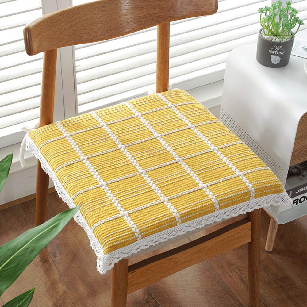Cojines de terraza para sillas de exterior e interior en color amarillo