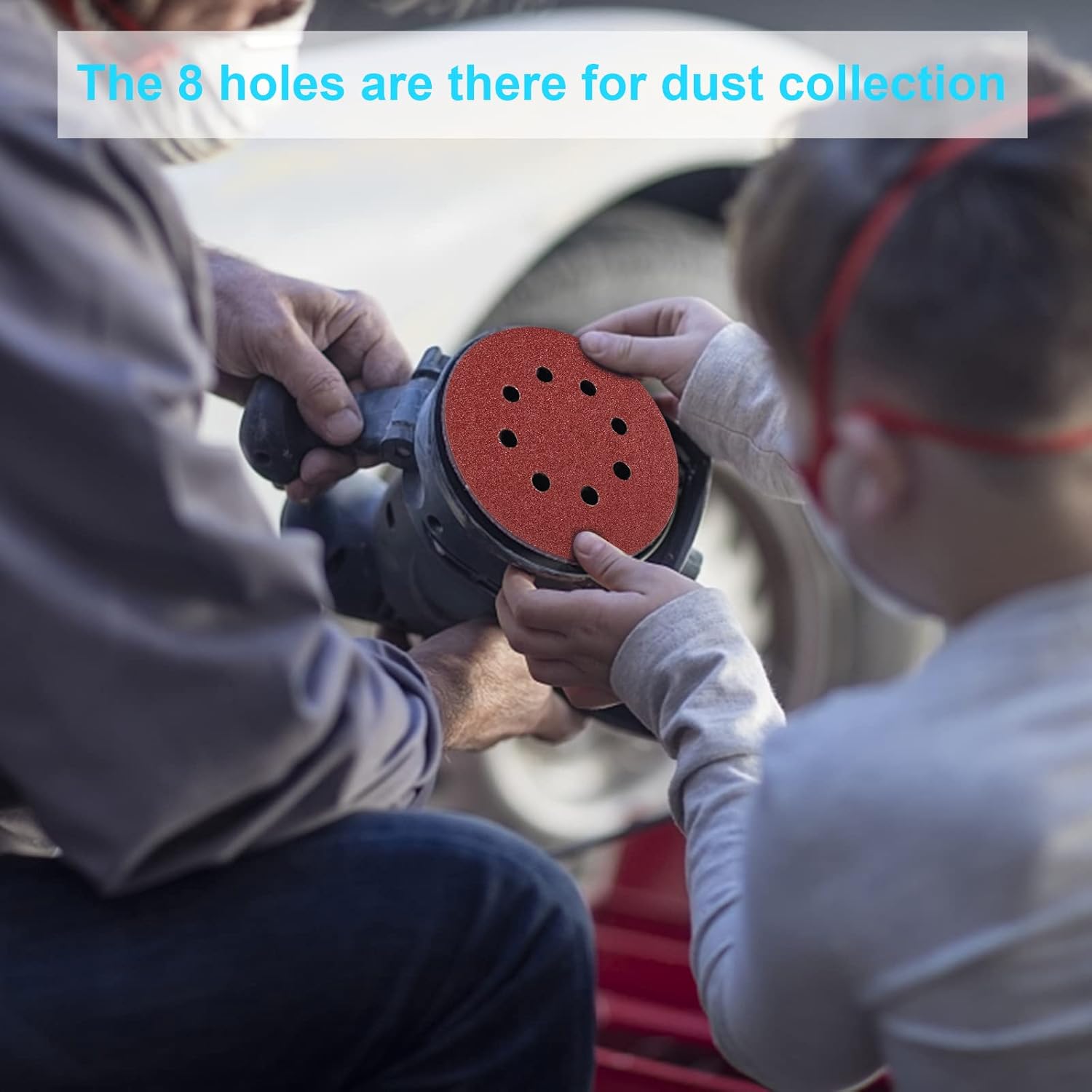 140 PCS 5 Inch 8 Hole Hook and Loop Sanding Discs, Random Orbital Sander Pads Sandpaper, 11 Grades Include 40, 60, 80, 120, 180, 240, 320, 400, 600, 800, 1000 Assorted Grits Sandpaper, by PHSZZ - - 