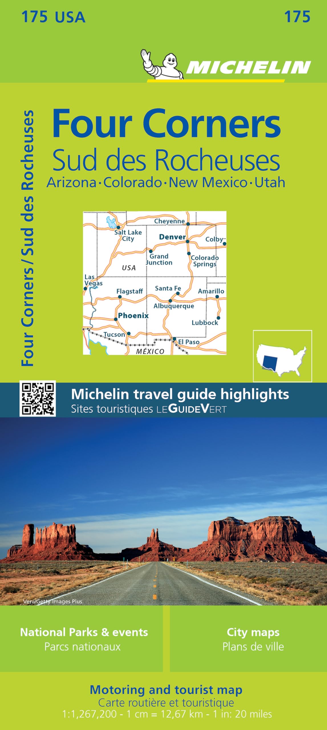 Southern Rockies - Zoom Map 175: Arizona-Colorado-New Mexico-Utah (Michelin USA, 175)