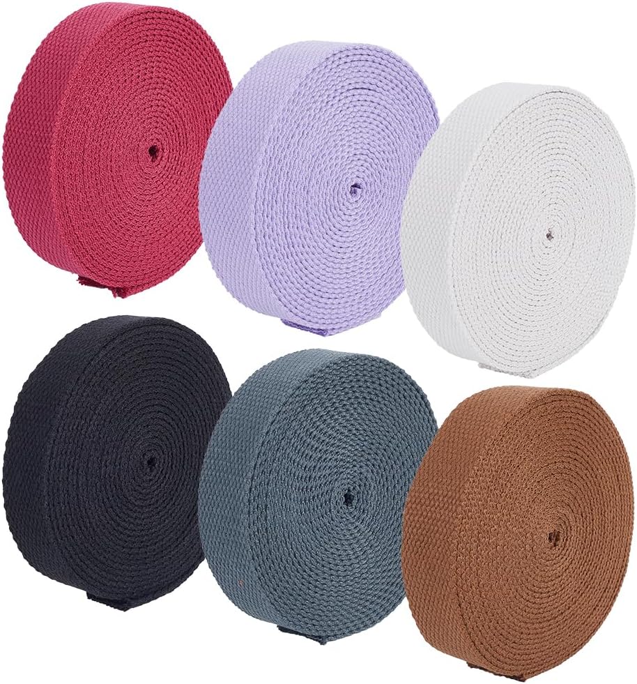 Sangle Couture 18.4m PH PandaHall - Ruban Sergé 25mm 4 Couleurs Coton Épais Pour Sacs Et Tabliers