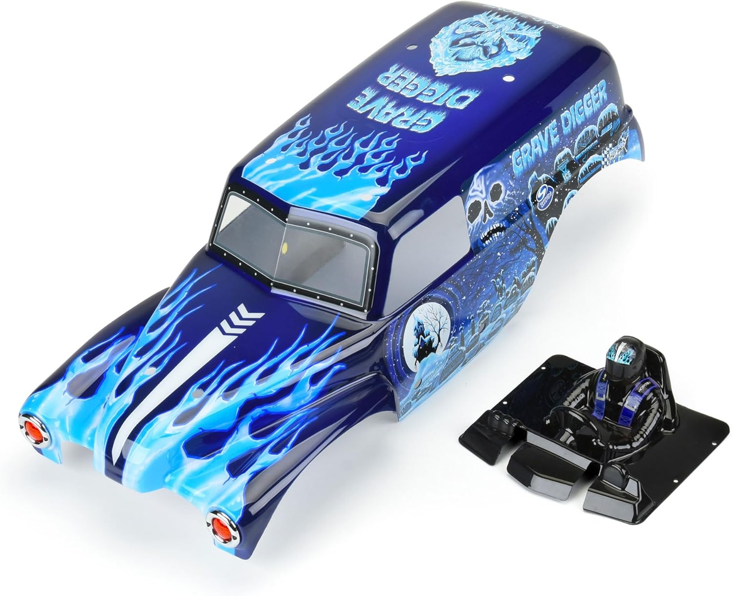 Pro-line Racing 1/10 Grave Digger Ice Blue Painted Body Set LMT PRO359313 Car/Truck Bodies Wings & Decals