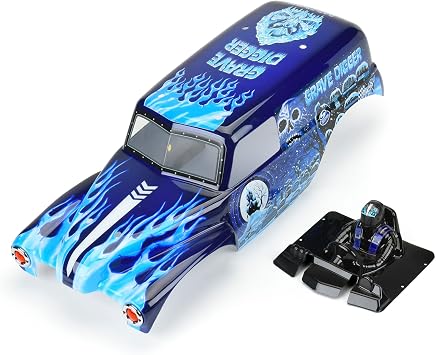 Pro-line Racing 1/10 Grave Digger Ice Blue Painted Body Set LMT PRO359313 Car/Truck Bodies Wings & Decals
