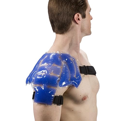 Miniatura 8 de TheraPearl - Envoltura de hombro que cambia de color, reutilizable para terapia de frío y calor con cuentas de gel para aliviar el dolor de hombro,
