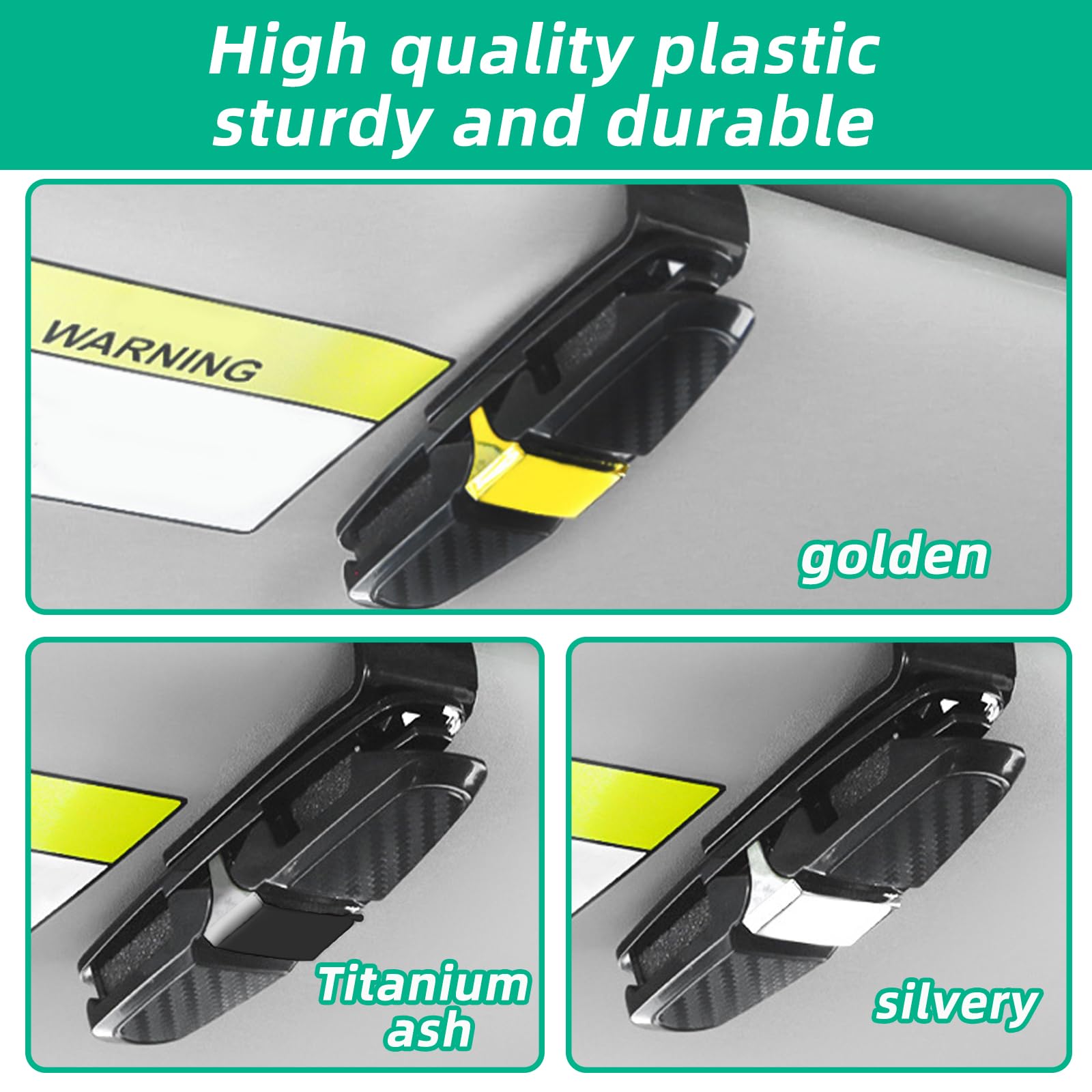 Porta Occhiali Da Sole Per Auto - Set Da 3 Clip Universali Per Visiera - Foto 11