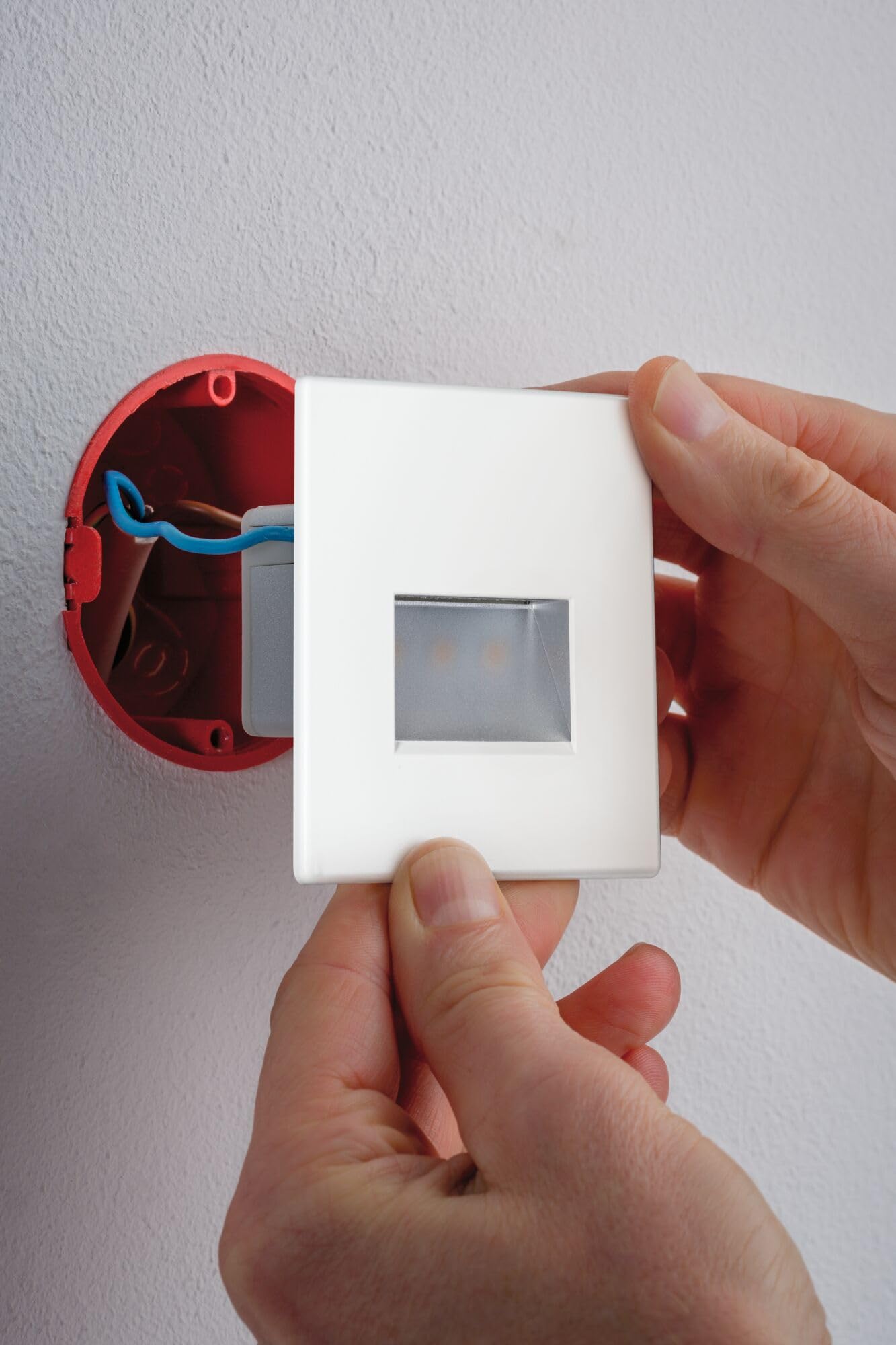 Kit Encastré Mural LED Edge Kit De 3 Carré 80x5mm 3x1,2W 3x50lm 230V 2700k Chrome Mat 90925112