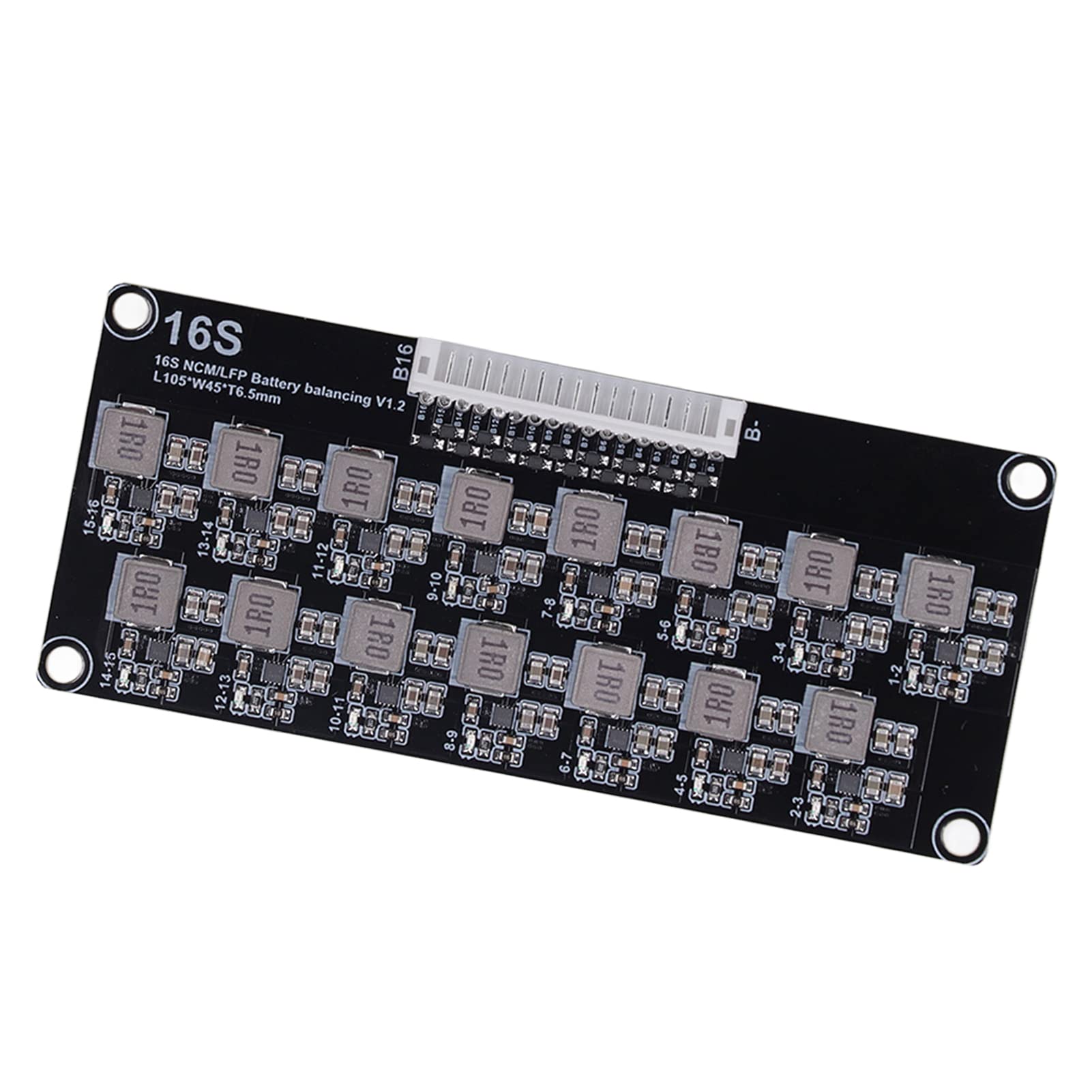 Fafeicy Aktiver Batterie-Equalizer, Induktiver Batterie-Balancer 16S 2,0–4,5 V mit Stabiler Verbindung für Ternäre Eisen-Lithium-Batterien, Stromwandler, Balanciert die Batterie Deutlich aus