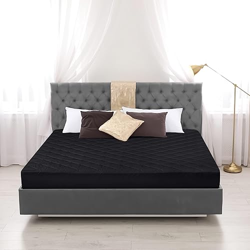 Miniatura 130 de Utopia Bedding Protector de colchón acolchado (individual) – Protector de colchón elástico ajustable – La funda de colchón se estira hasta 16