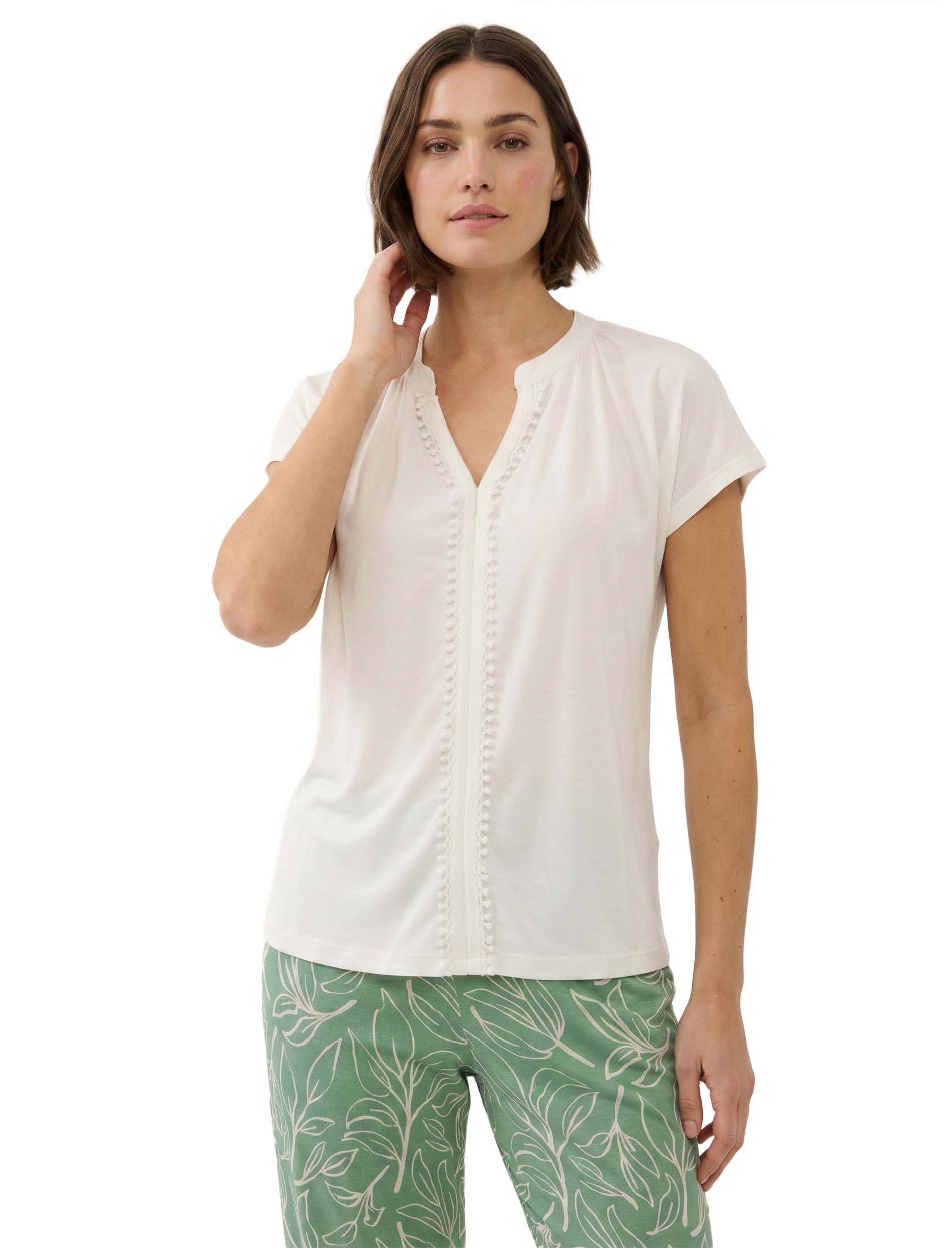 Vivisence Mujer Pijama Modal Y Algodón con Bolsillos Comodidad Todo El Año