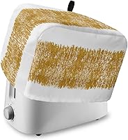 Vista 1 de Cubierta para tostadora de 4 rebanadas, cubierta para máquina de pan, arte abstracto moderno, patrón de impresión a rayas naranjas, cubierta