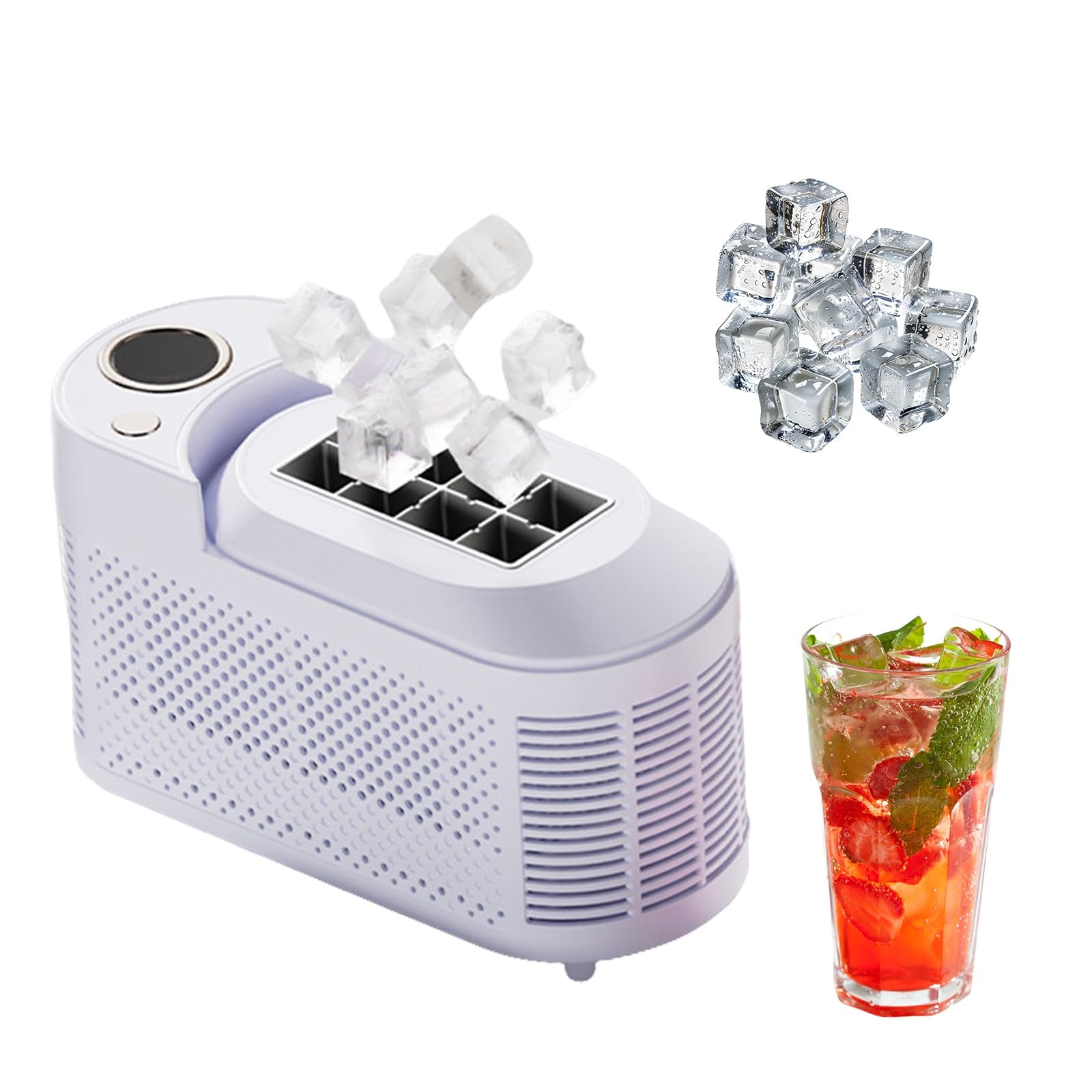 Machine à glaçons portable compacte avec petit bac pour maison et cuisine