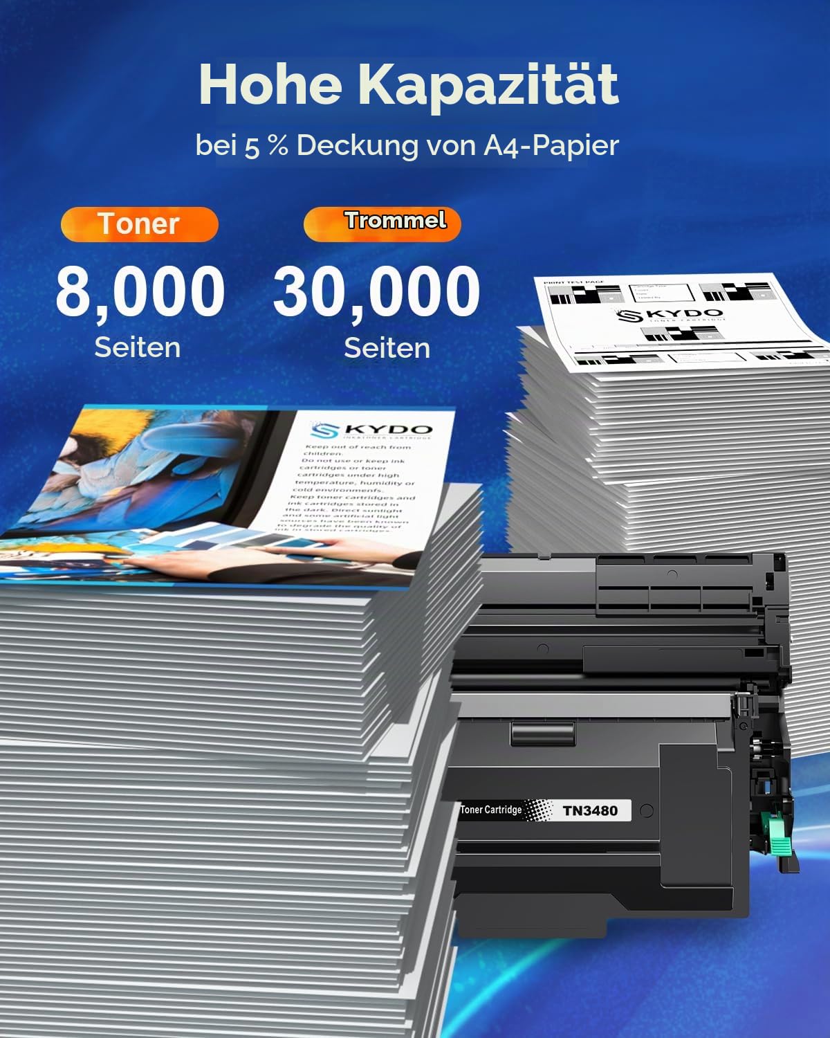 TN3480 Toner + DR3400 Trommel Kompatibel für Brother TN-3480 Tonerkassette DR-3400 Trommel für Brother HL-L5100DN MFC-L5750DW MFC-L5700DN HL-L5000DN HL-L5200DW HL-L6400DW DCP-L5500DN MFC-L6800DW