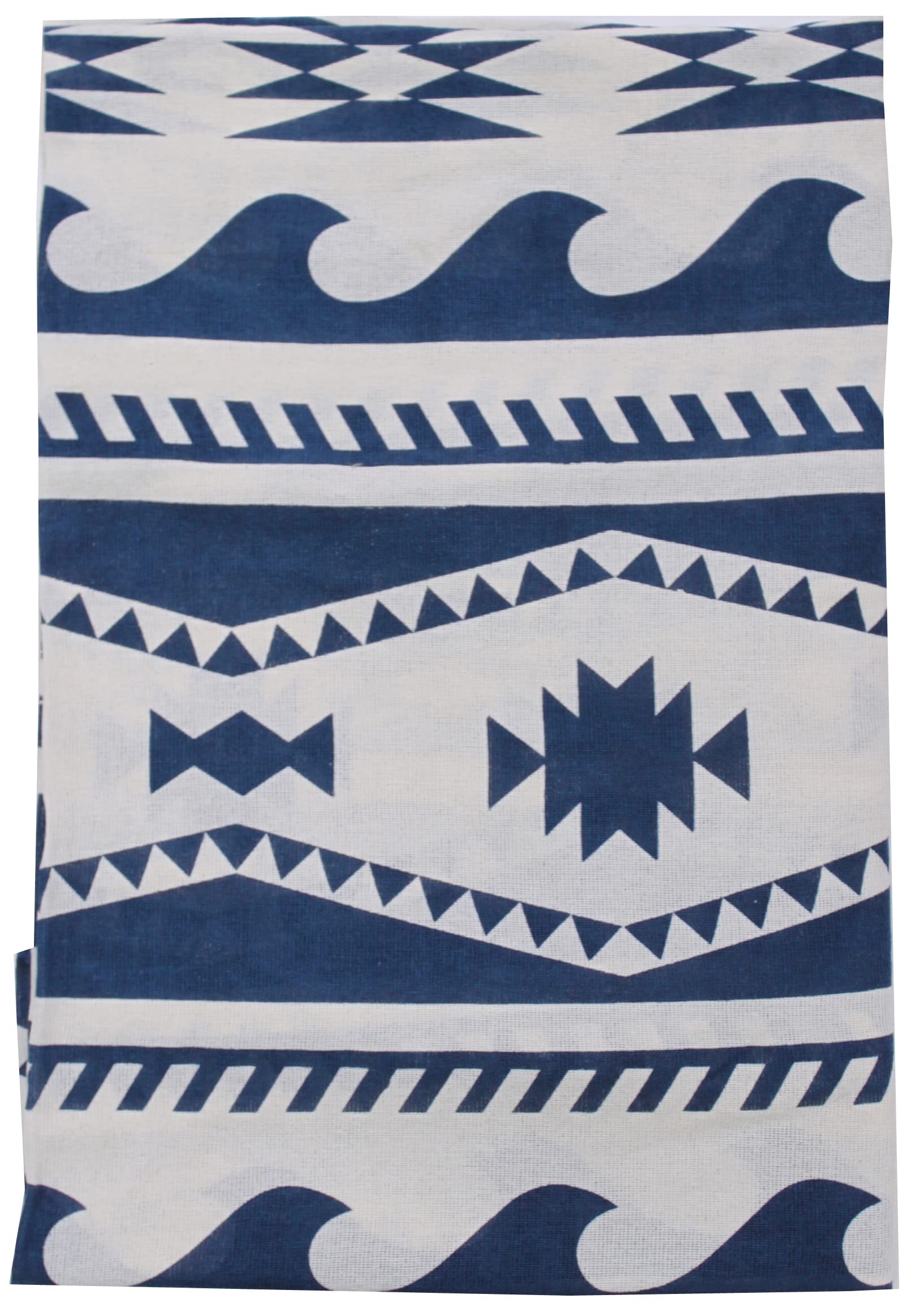 マルチカバー 225cm（ トライバル/サーフ ブルー ）ベッドカバー 西海岸 : キーストーン(Key Stone) マルチカバー SURF トライバル&frasl;ネイビー 150×0.3×225cm  MUCOSUNV : ホーム＆キッチン