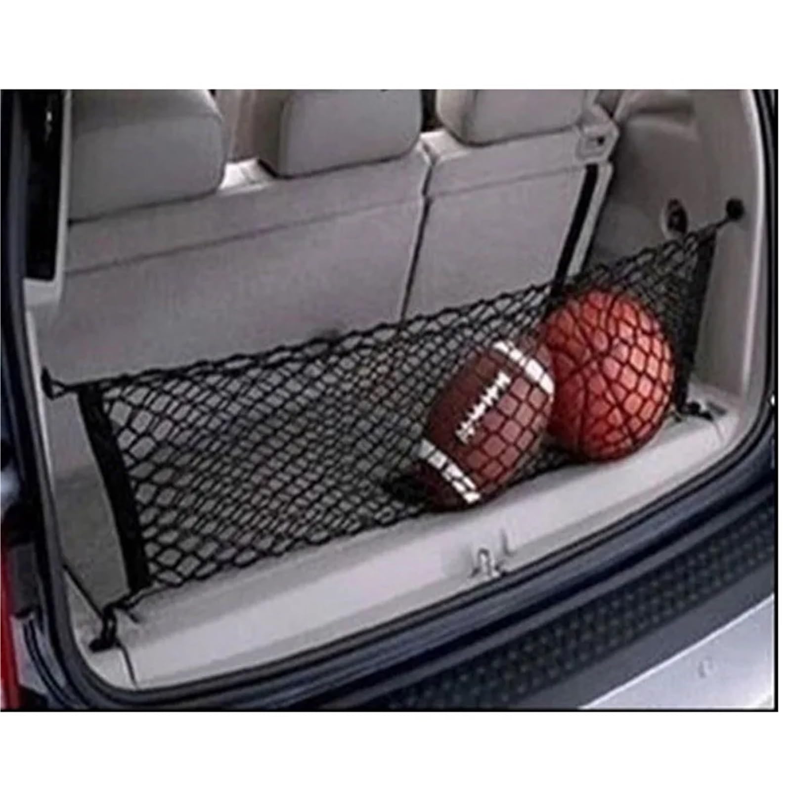 4PCS Universale Bagagliaio di Un'auto Cargo Net Organizer Elastico Bagagli Rete Maglia con Ganci for Il Fissaggio Oggetti Evitare Lo Scivolamento in SUV per Autos Universali, SUV