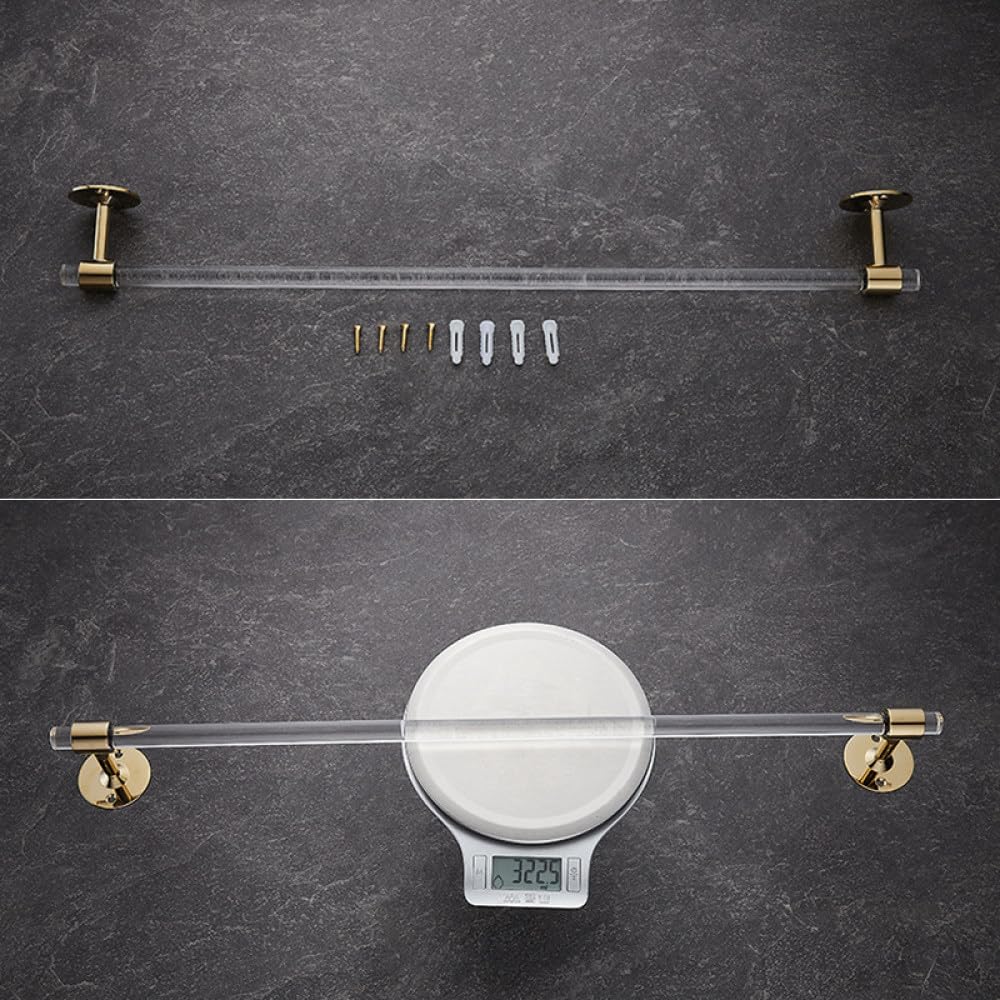 Genérico Toallero Accesorios de baño sin Perforaciones Toallero acrílico Perchero Toallero Acabado en Negro Dorado Toallero Individual C China
