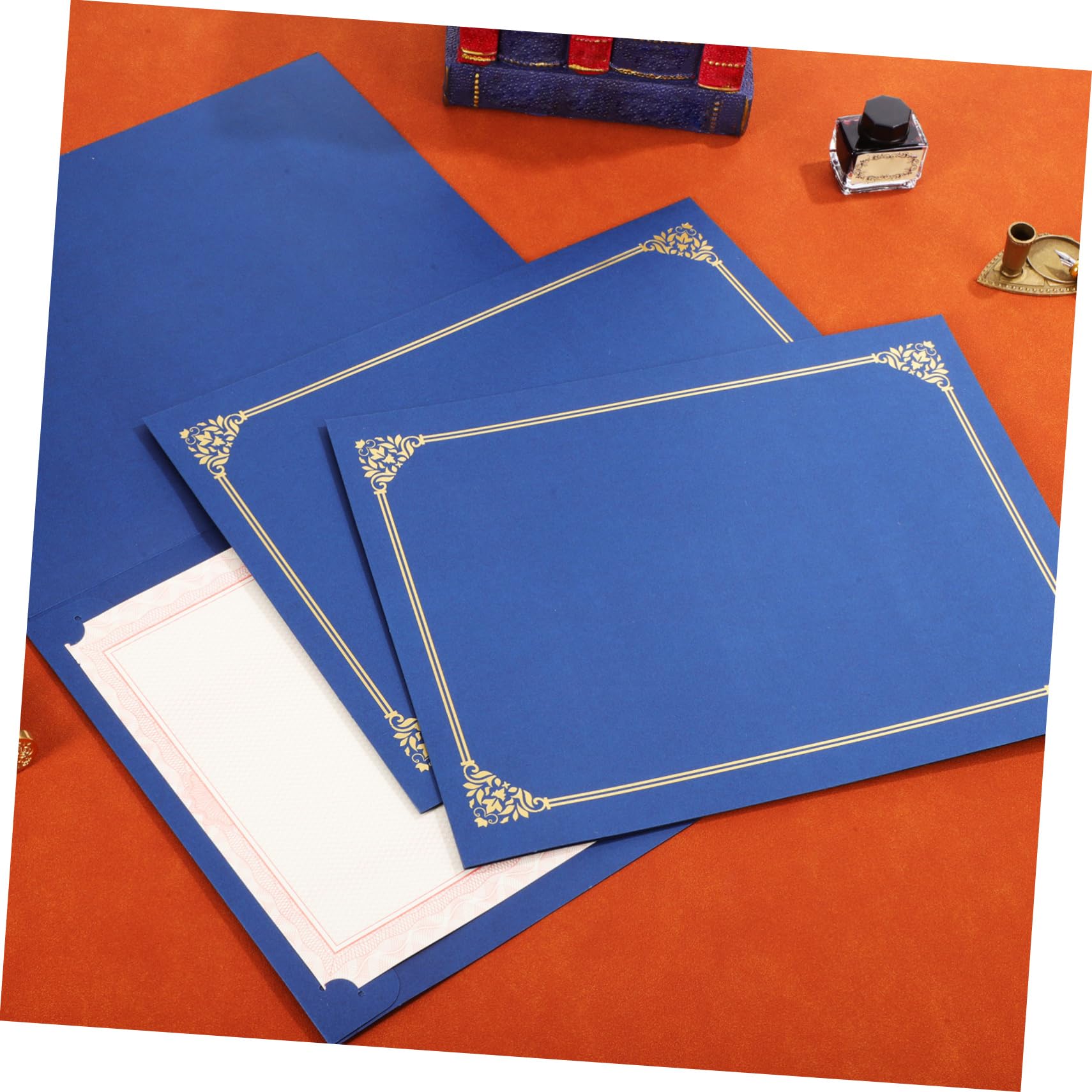 Generico 30 Pezzi Di Sigillo Per Certificato Con Bordo In Lamina D'Oro Portadocumenti Per Diploma Portapremi Per Certificati Di Laurea Elegante Cornice Decorativa In Carta Per