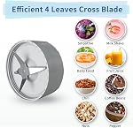 La Reveuse Mélangeur de taille personnelle 250 Watts Power for Shakes Smoothies Assaisonnements Sauces avec 1 Pièce 15 oz Coupe,1 Pièce 10 oz Mug,BPA Gratuit (Peal Blue)