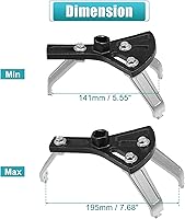 Vista 4 de X AUTOHAUX 1 Unidades Herramienta de extracción de bomba de combustible universal ajustable bomba de combustible anillo de bloqueo herramienta