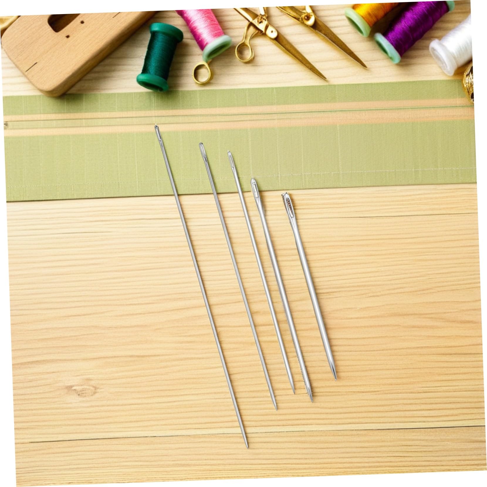 Gatuida 25pezzi Aghi per Cucire Mano Aghi Extra Lunghi in Metallo per Trapuntatura e Tessuti Spessi Kit di Riparazione per Artigianato e Cucito Pesante