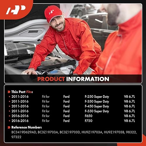 Miniatura 2 de A-Premium Compresor de aire acondicionado con embrague compatible con Ford F-250 Super Duty 2011-2016, F-350 Super Duty, F-450 Super Duty, F-550