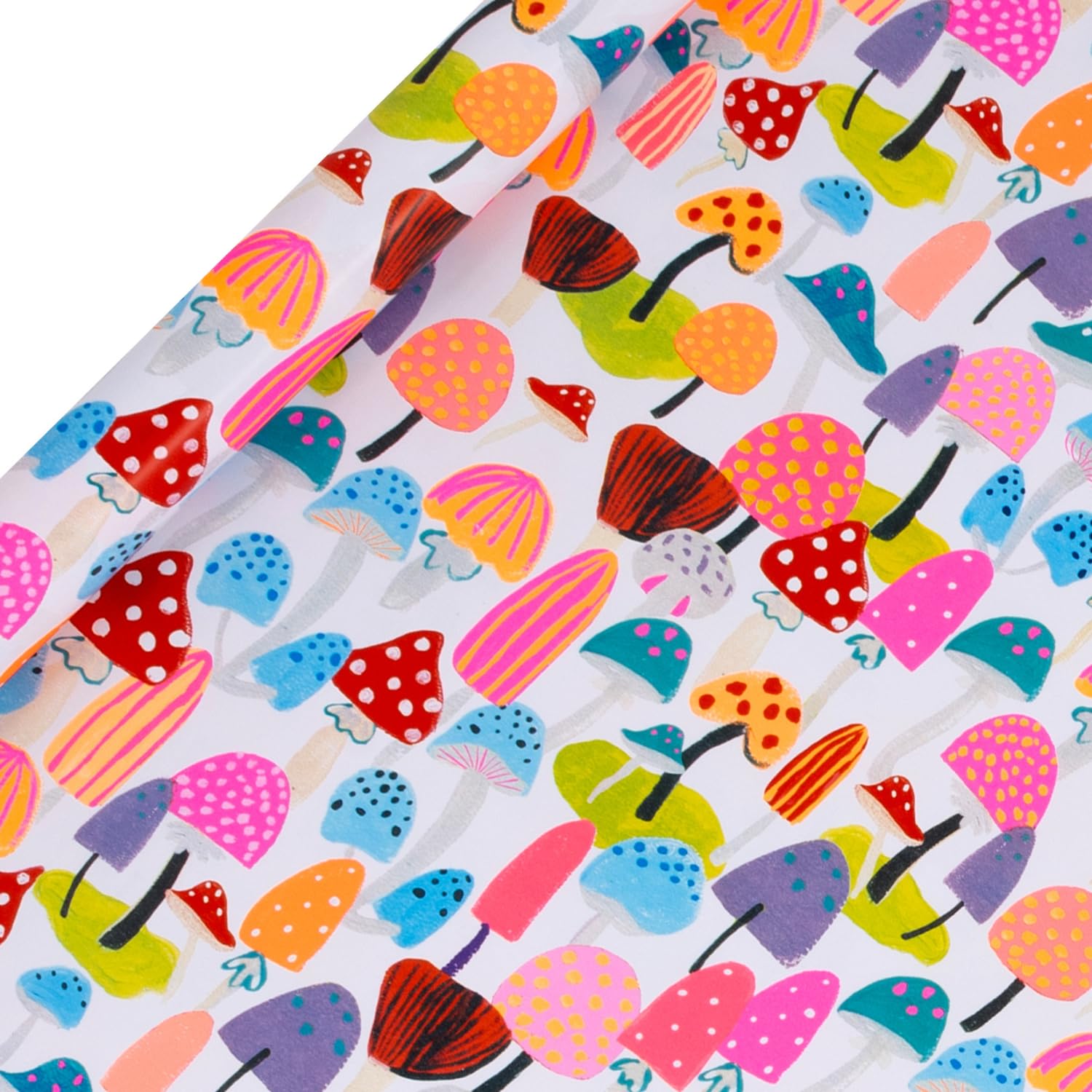 Glick Luxury Roll Wrap, Shining Shrooms, Wrapping Paper 4 metres x 70 cms, Suitable for Birthdays & Other Celebrations