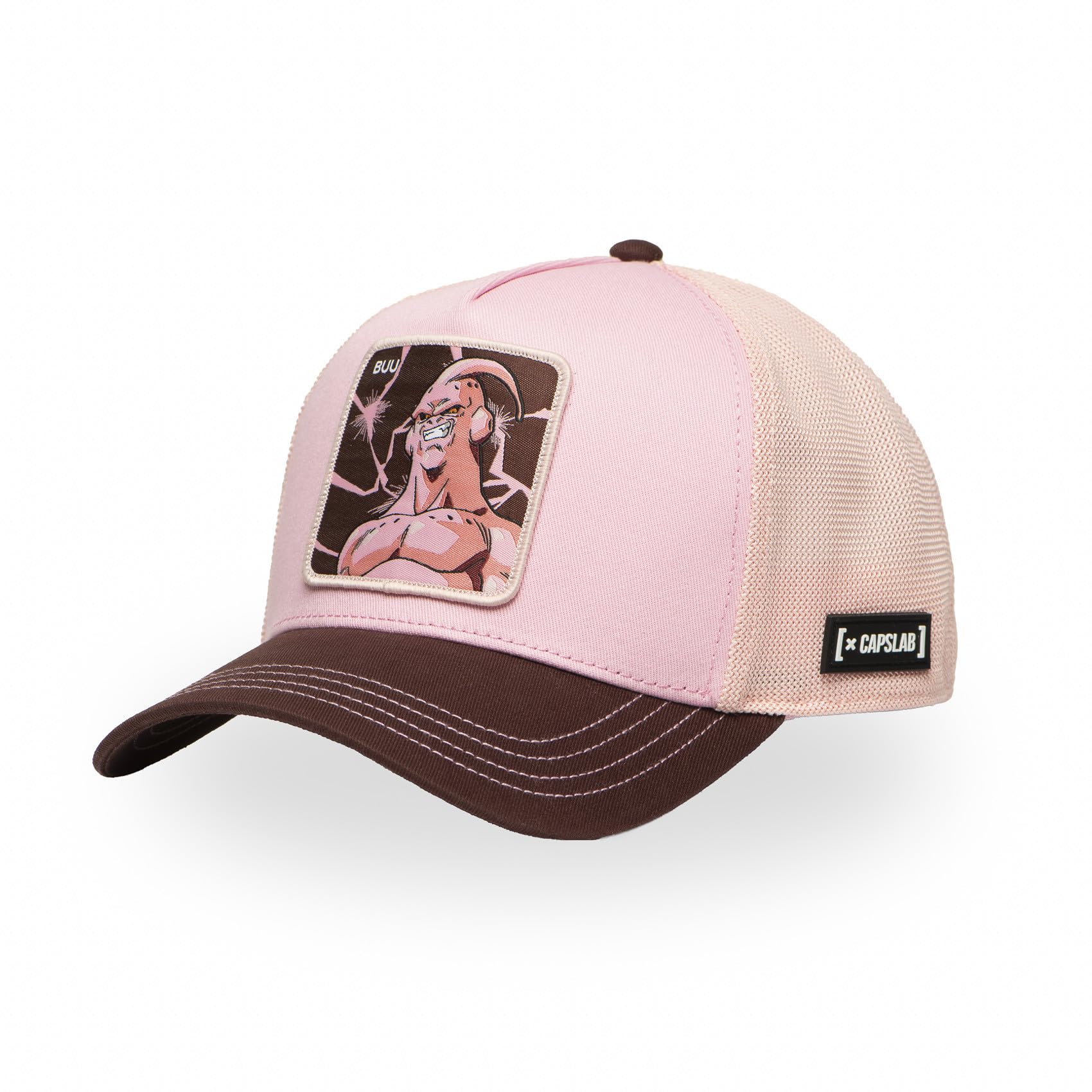Capslab Unisex Light Pink Men's & Women's Dragon Ball Trucker Cap, Adjustable By Snapback, One Size