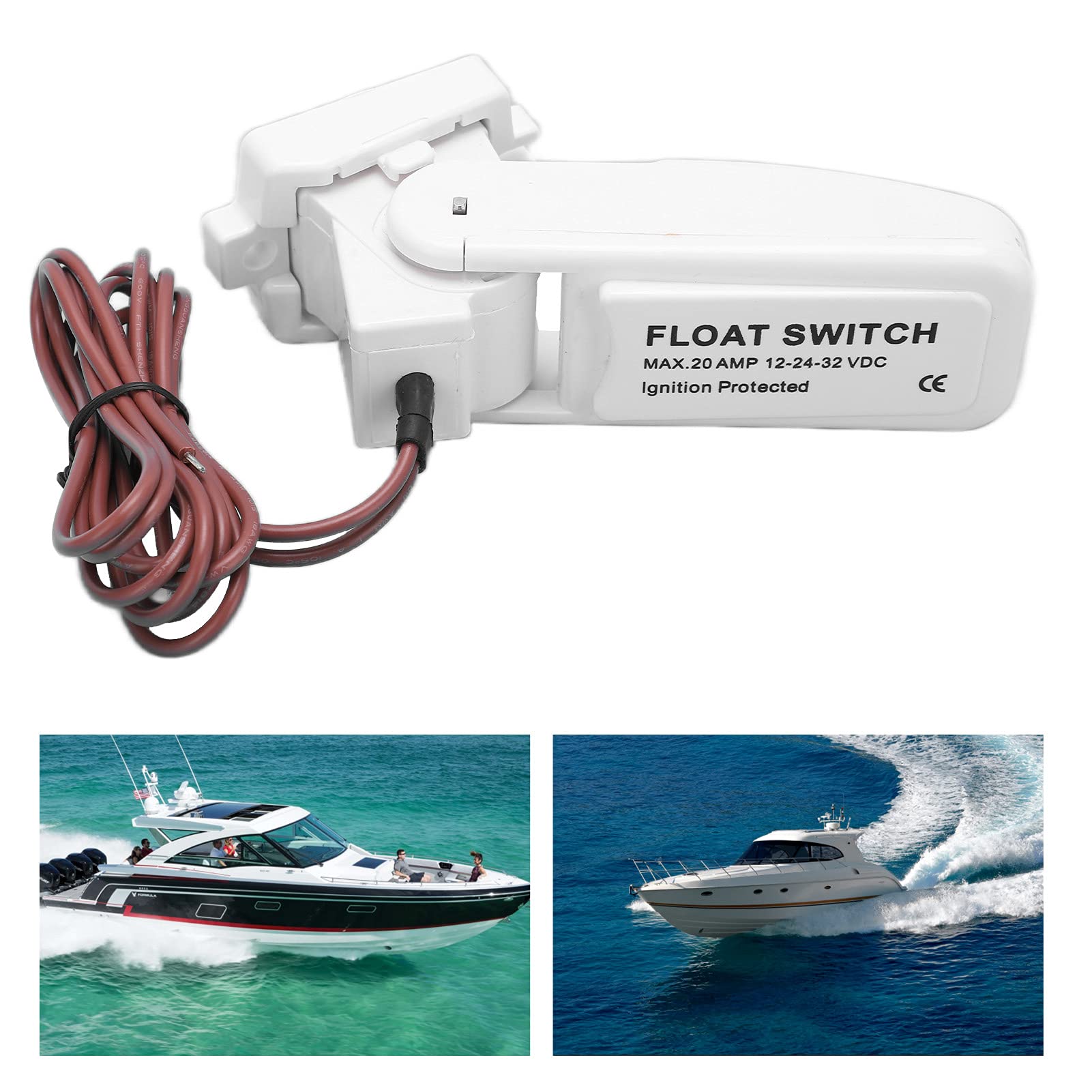 Bilge Pump Float Switch, Automatic Boat Bilge Pump Float Switch, Not Leaking Float Switch Stable Durable for Bottom Of the Cabin