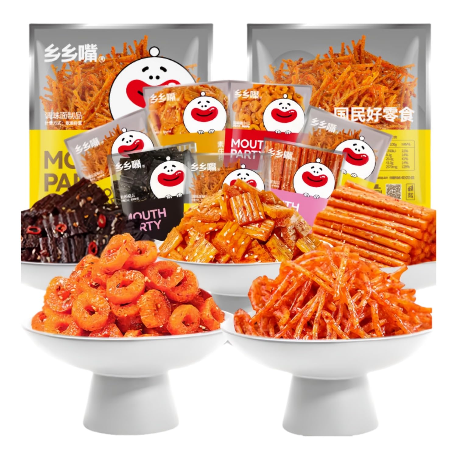 Latioa Spicy Strips Snacks Asiáticos Tiras Picantes 18g x 5 Paquetes