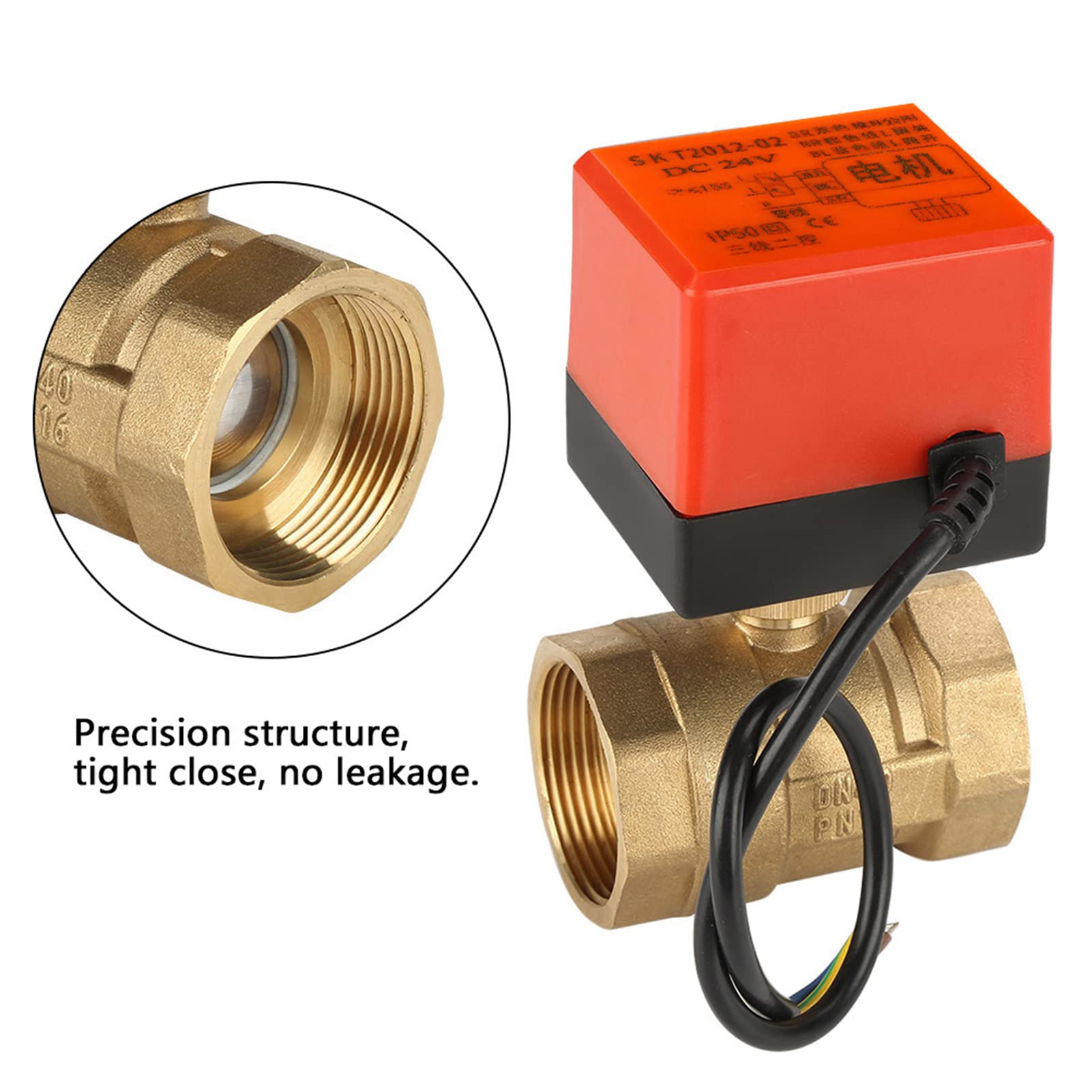 Valvola 'acqua Intelligente, Valvola a Sfera Elettrica DN40 G1-1/2 DC 24V a 2 Vie 3 Valvola Elettrica a Sfera Motorizzata a 3 Vie