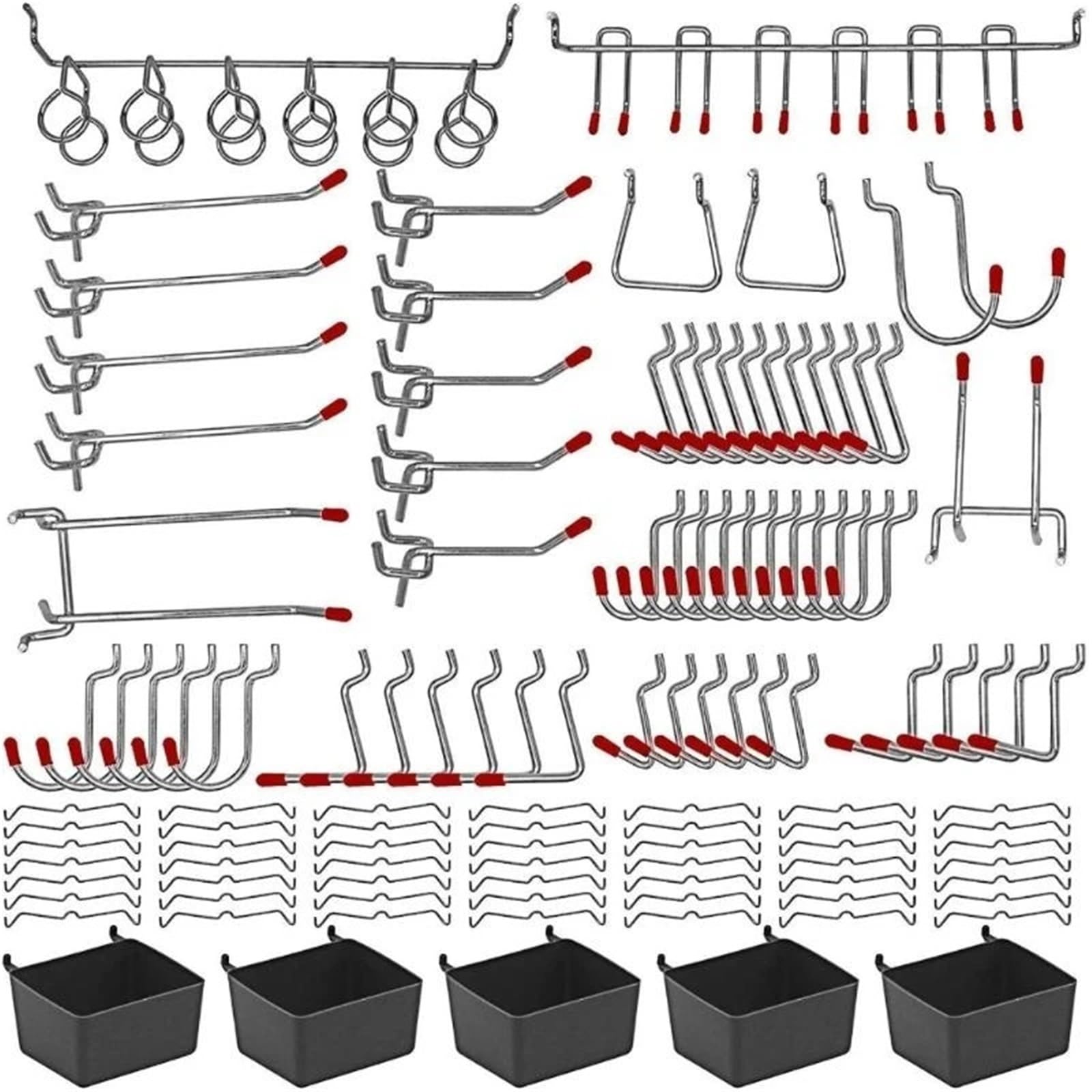 ZYAYNG 114Pcs Pegboard Hooks Assortment for Home