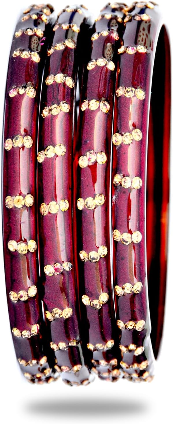 JD'Z COLLECTION Indian Bangles Set For Women Kada Bangle Traditional Bollywood Bangles Wedding Wear Bangle Set Of - Image 2