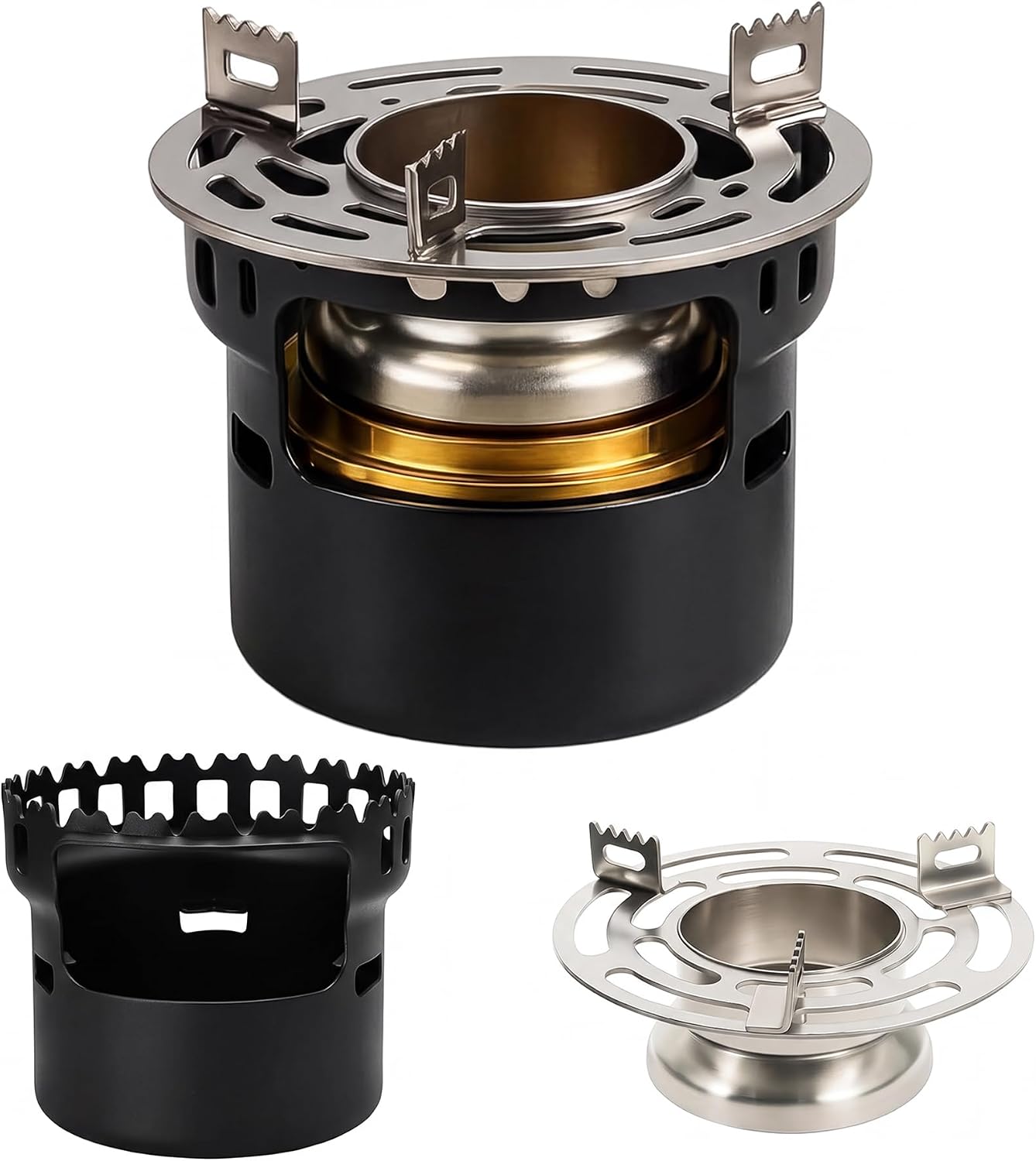 REDCAMP Alcohol Stove Backpacking,Alcohol Burner Stove with Aluminium Stand