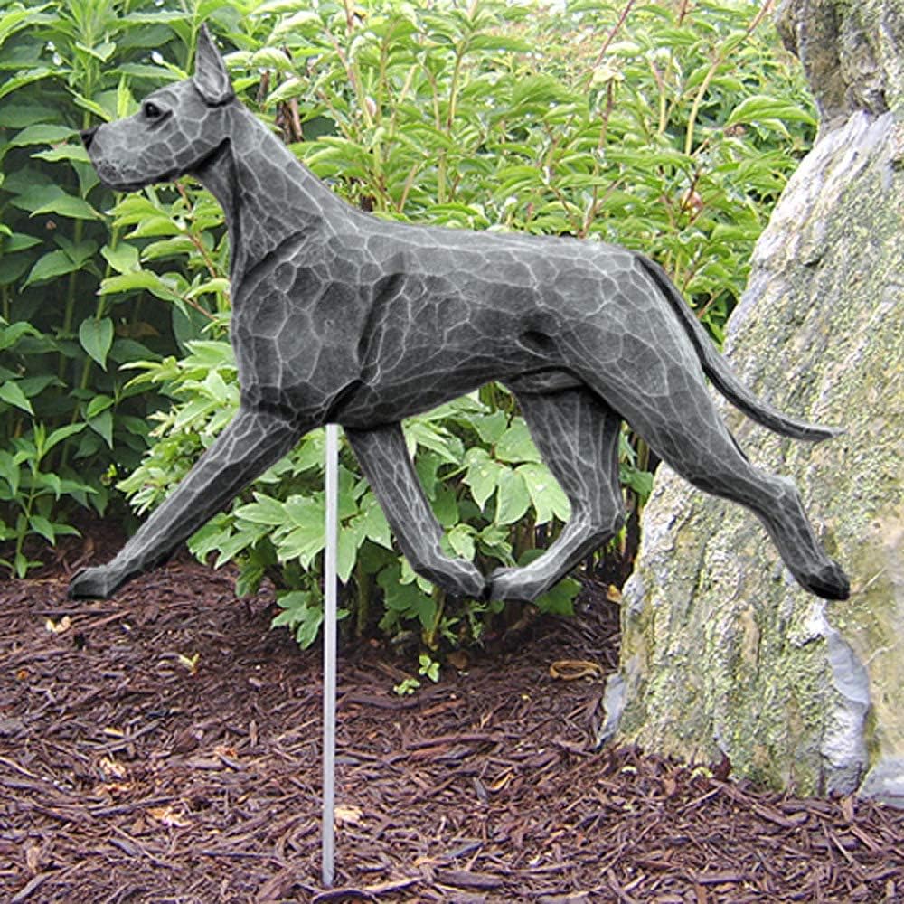 Great Dane Outdoor Garden Sign Hand Painted Figure Blue