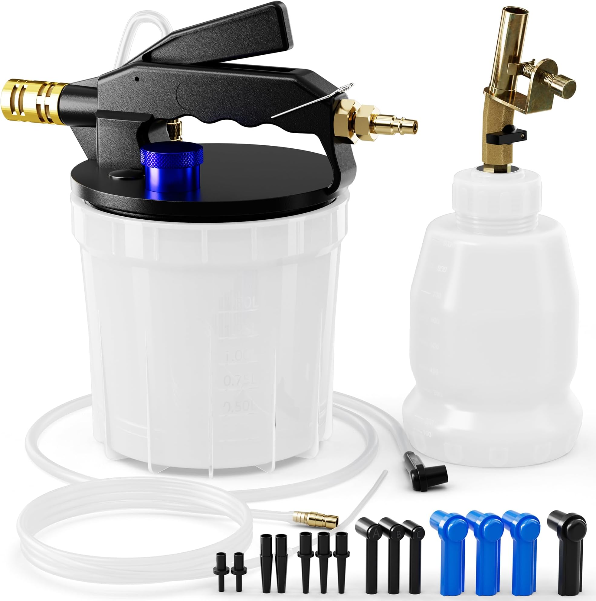 NBXPOW Vacuum Brake Bleeder Kit with 2L Brake Fluid