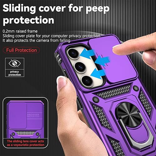 Miniatura 4 de Funda para teléfono Galaxy S23, Samsung Galaxy S23, con protectores de pantalla y funda para cámara, grado militar 16 pies. Funda a prueba de caídas