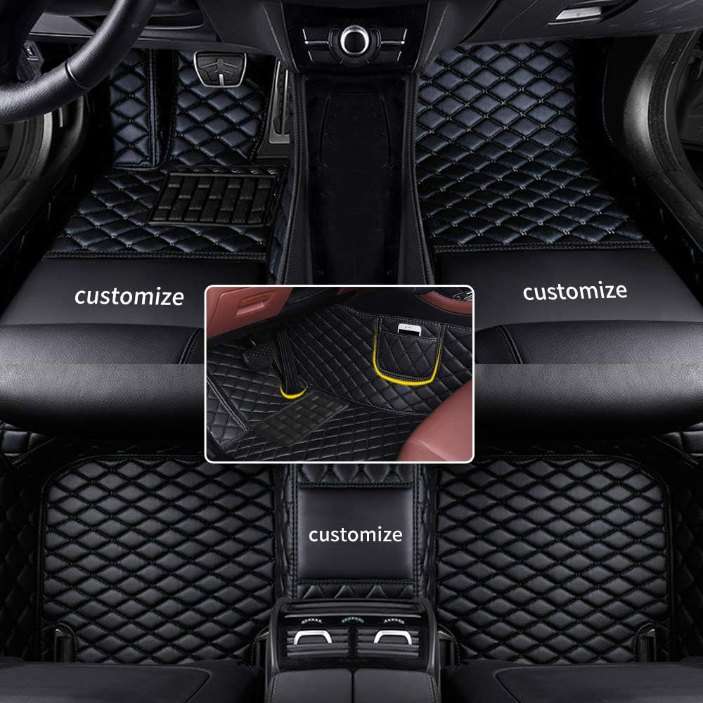 car Floor Mats fit for Toyota 4Runner 1999-2025 Custom Style Luxury Leather All Weather Protection Floor Liners Black-Color
