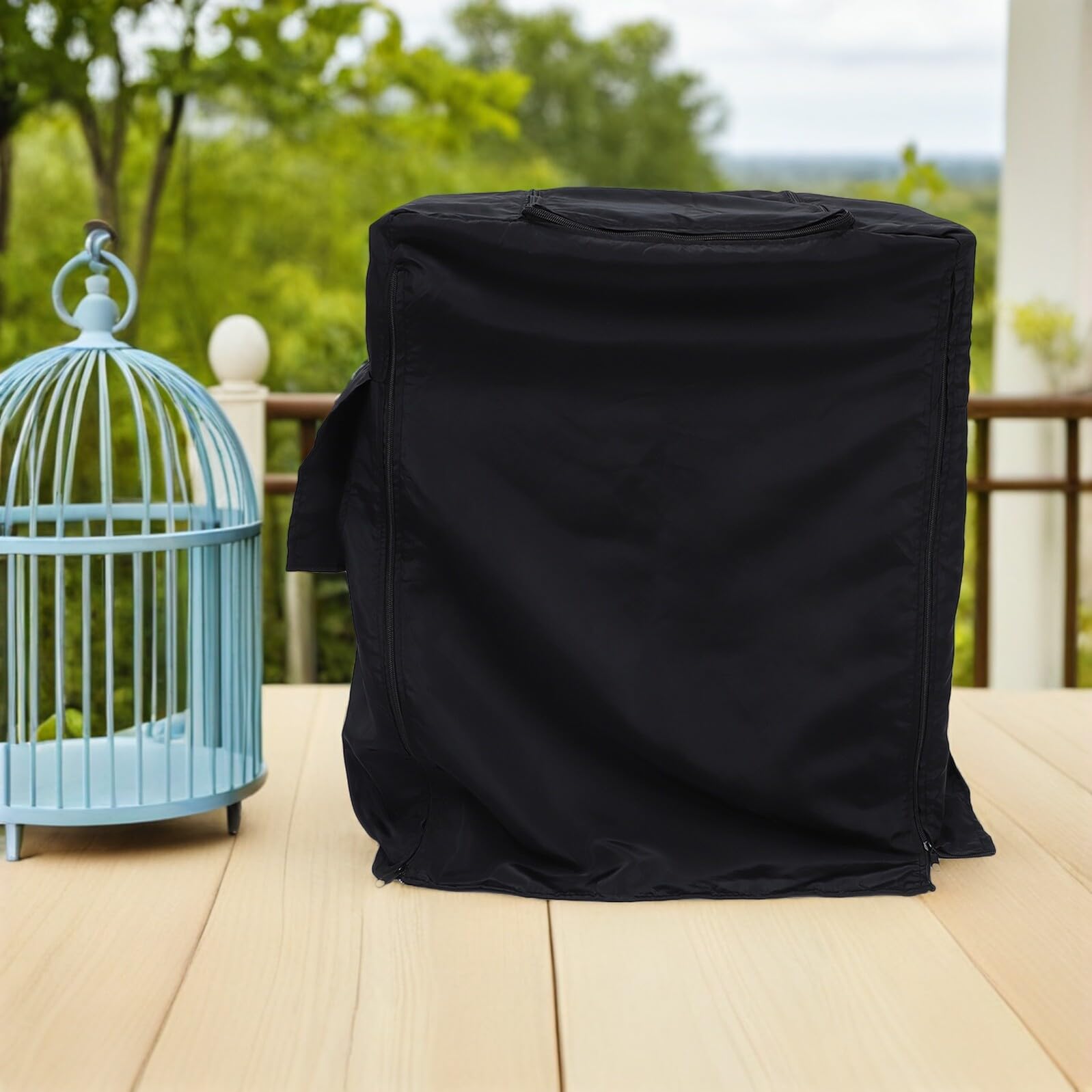 KOMBIUDA 2 Stück Universelle Vogelkäfigabdeckung aus Warmem Strapazierfähigem Material 45,6x45,6x86cm Verdunkelungs und Thermodecke für Wellensittiche Papageien Katzen und