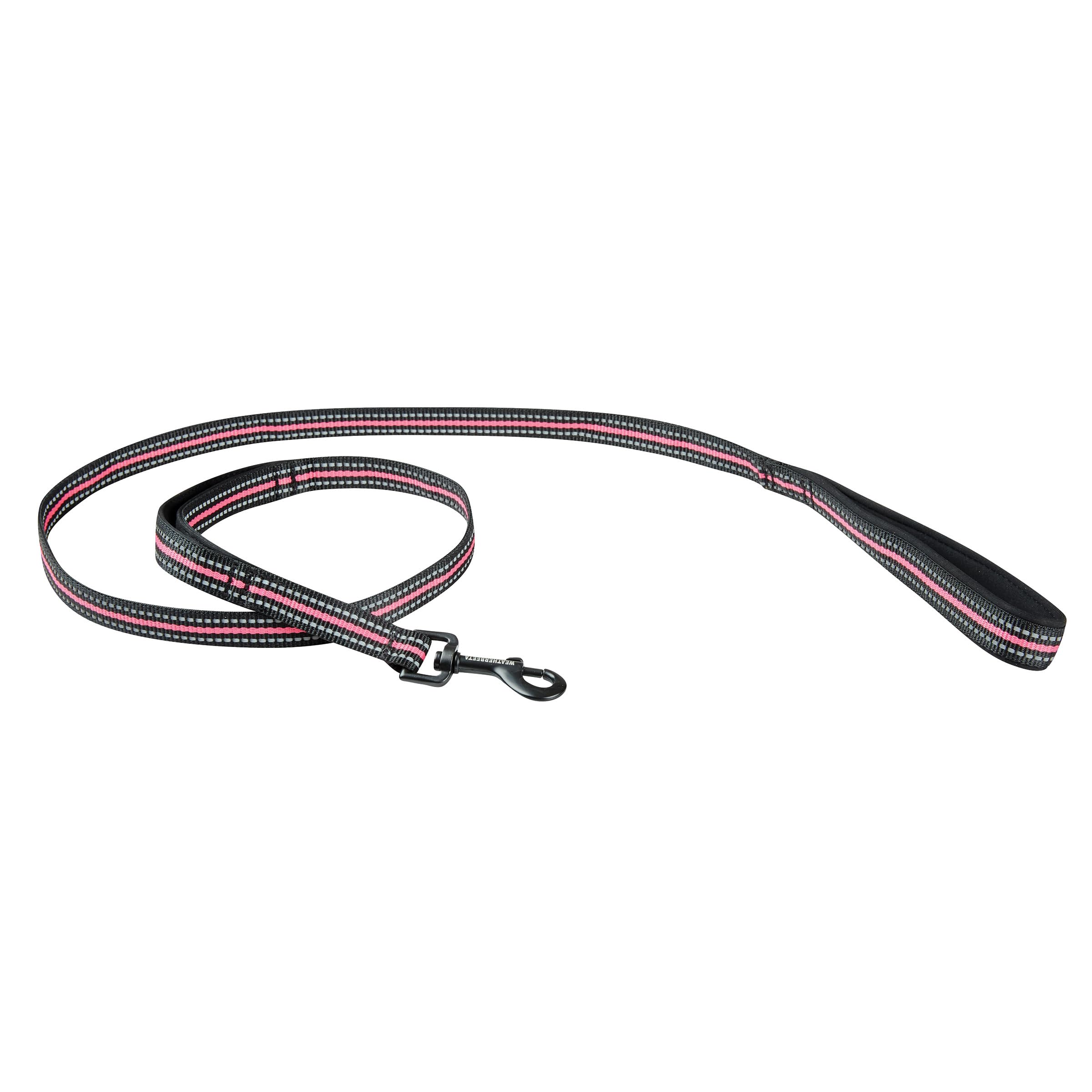 WeatherBeeta Reflective Dog Lead, Black/Pink, Medium