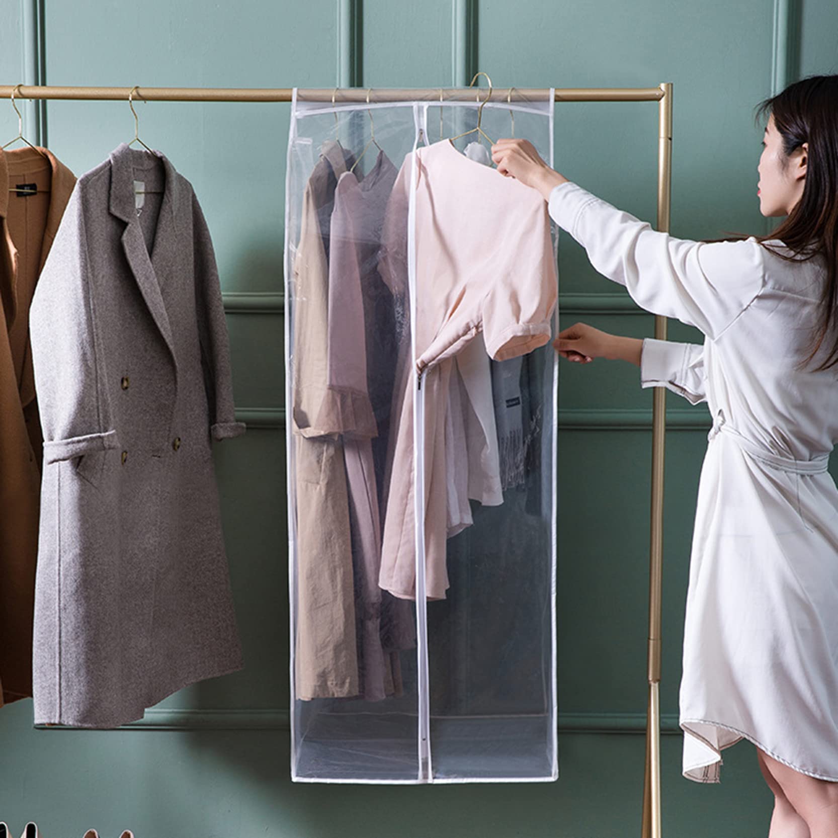 Housse De Protection Pour Vêtements, Costume, Sac Avec Poche